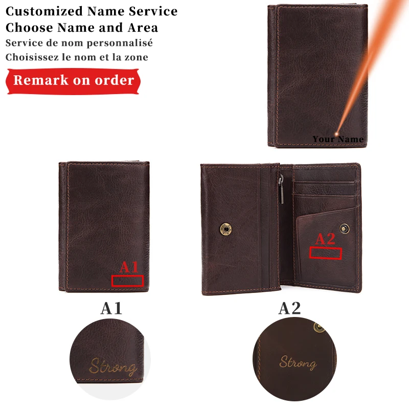 Personality Custom wallet Men Short Portable Zero Wallet Two-Fold Card Holder Genuine Leather Engraving Name Short Purse Clutch
Personality Custom wallet Men Short Portable Zero Wallet Two-Fold Card Holder Genuine Leather Engraving Name Short Purse Clutch