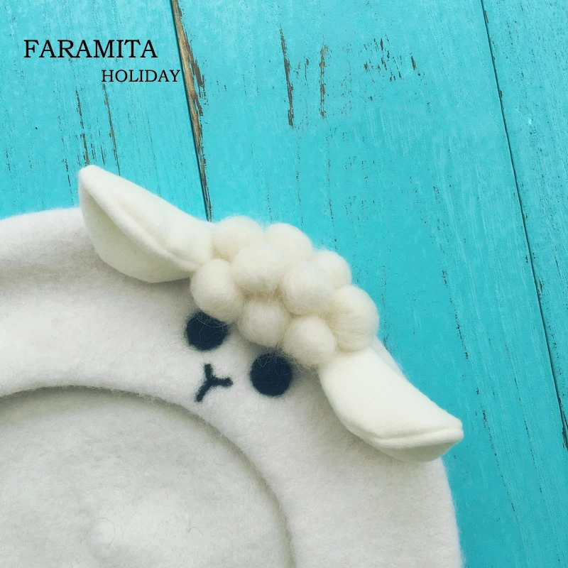Faramita Holiday Handmade 3D Little Sheep Women Kids Girls Boys Parents-child Couple French Berets Hats 100% Wool Cute Headwear
Faramita Holiday Handmade 3D Little Sheep Women Kids Girls Boys Parents-child Couple French Berets Hats 100% Wool Cute Headwear