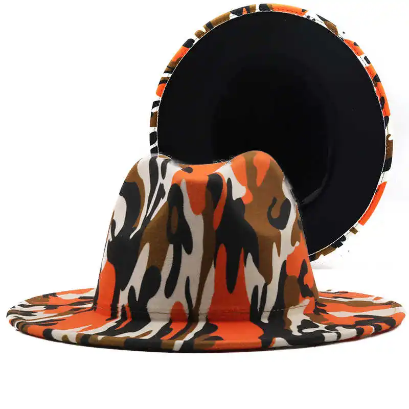 hat Simple top men and women big brimmed hat fashion flat-brimmed hat fedora hat spring new camouflage woolen jazz hat
hat Simple top men and women big brimmed hat fashion flat-brimmed hat fedora hat spring new camouflage woolen jazz hat