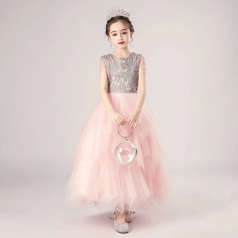 Flower Girl Dresses for Weddings O Neck Sleeveless Kids Party Communion Gowns Appliques Sequined Lace Up Princess Dress
Flower Girl Dresses for Weddings O Neck Sleeveless Kids Party Communion Gowns Appliques Sequined Lace Up Princess Dress