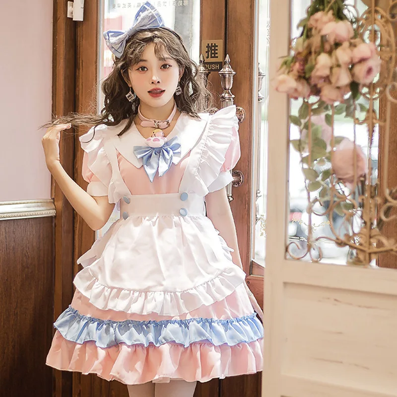 Alice In Wondeland Cute Women Lolita OP Dress Flouncing Lace Trim Japanese Harajuku Long Sleeves Doll Teen Dress Fairy Vestidos
Alice In Wondeland Cute Women Lolita OP Dress Flouncing Lace Trim Japanese Harajuku Long Sleeves Doll Teen Dress Fairy Vestidos