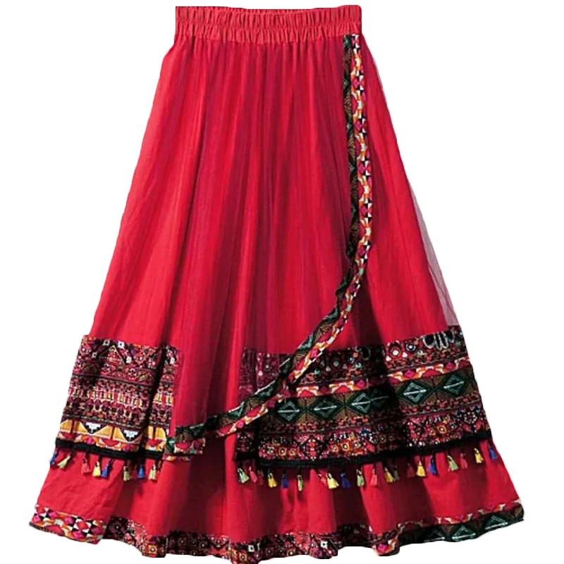 2023 Summer Ethnic Style Stitching Printed Cotton Linen Skirts Spring Autumn Women's Clothing Red Skirts For Woman 103C
2023 Summer Ethnic Style Stitching Printed Cotton Linen Skirts Spring Autumn Women's Clothing Red Skirts For Woman 103C