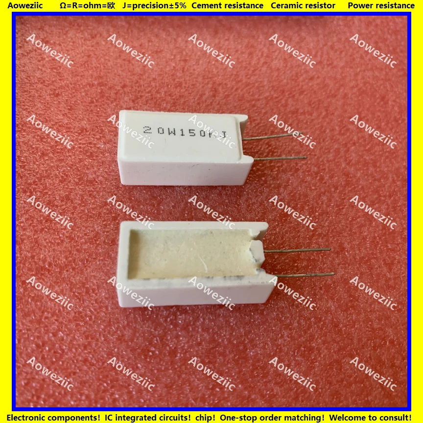 10Pcs 20W150KJ RX27-5 Vertical Cement Resistance 20W 150K ohm 150KJ 150000Ohm R Ceramic Resistance precision 5% Power resistance
10Pcs 20W150KJ RX27-5 Vertical Cement Resistance 20W 150K ohm 150KJ 150000Ohm R Ceramic Resistance precision 5% Power resistance