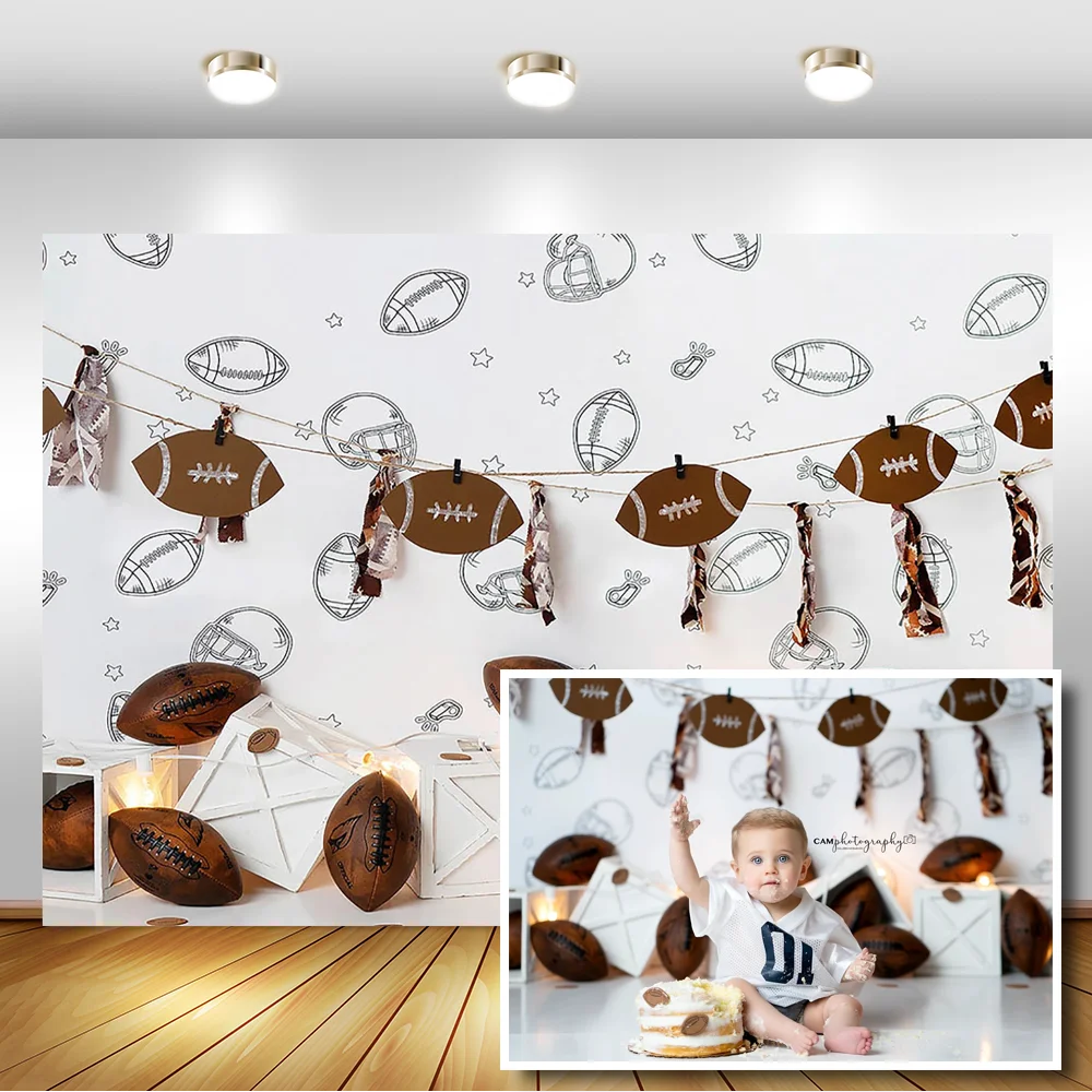 Rugby Boy 1st Birthday Photography Background for Lamp White Wwooden Box Decorations Photo Props Studio Booth Background
Rugby Boy 1st Birthday Photography Background for Lamp White Wwooden Box Decorations Photo Props Studio Booth Background