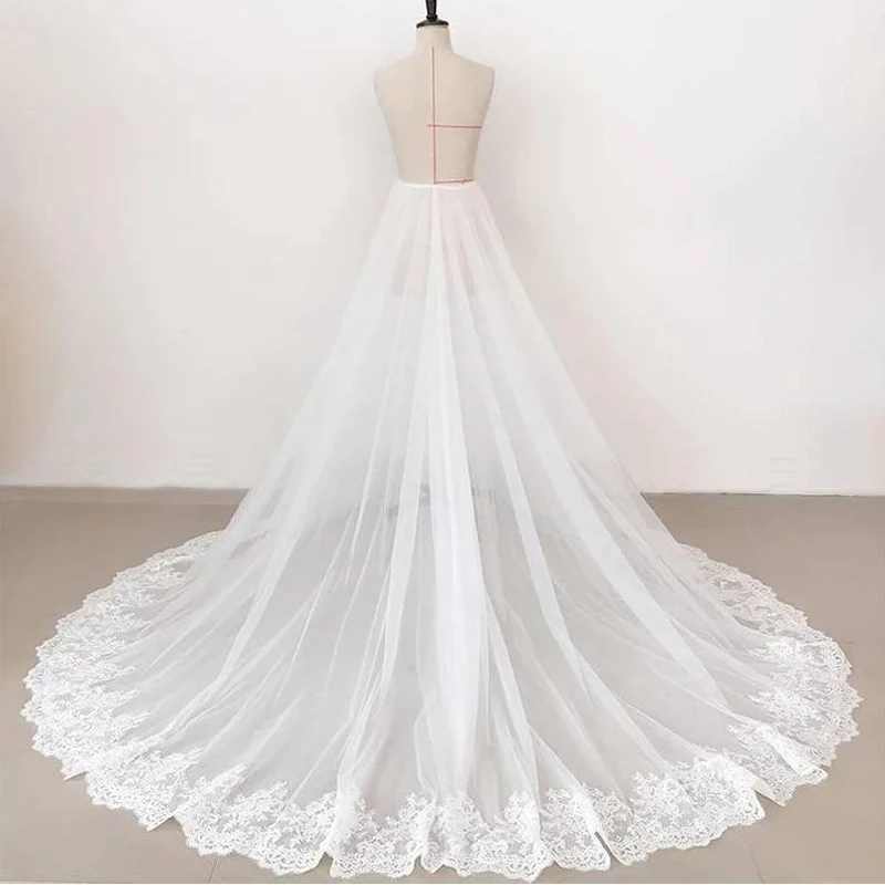 Lace Long Tailed Skirts Floor Length Train Dress 4 Layers Tulle Wedding Dress for Temperament Detachable Wedding Cocktail Skirt
Lace Long Tailed Skirts Floor Length Train Dress 4 Layers Tulle Wedding Dress for Temperament Detachable Wedding Cocktail Skirt