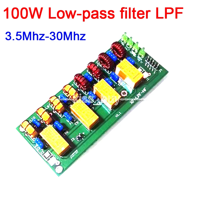 100W Short wave radio power amplifier Low-pass filter LPF HF low pass LPF 3.5Mhz-30Mhz DC 12V Shortwave Ham Radio amplifier
100W Short wave radio power amplifier Low-pass filter LPF HF low pass LPF 3.5Mhz-30Mhz DC 12V Shortwave Ham Radio amplifier