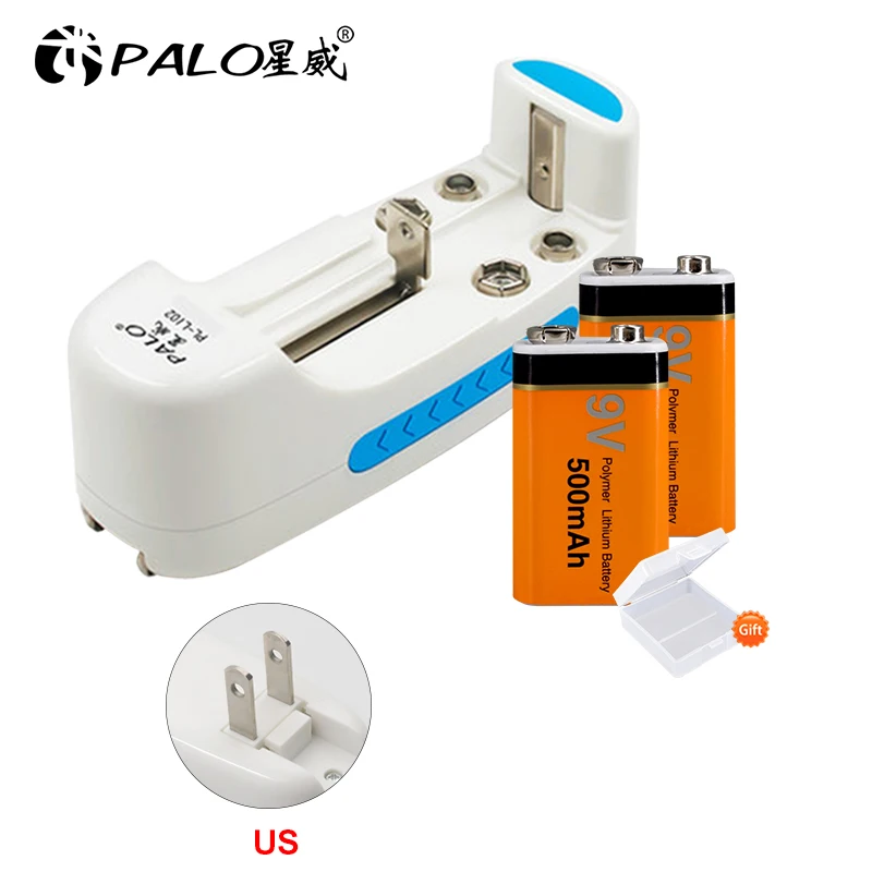 PALO Multifunction Battery Charger For 18650 17650 16500 14500 9V 6F22 For NI-CD NI-MH AA/AAA Rechargeable Batteries+2pcs 9v
PALO Multifunction Battery Charger For 18650 17650 16500 14500 9V 6F22 For NI-CD NI-MH AA/AAA Rechargeable Batteries+2pcs 9v