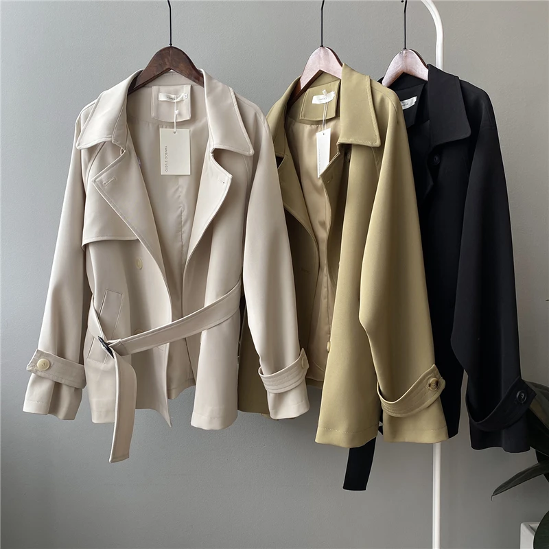 Mid-length Windbreaker Short Women's Trench Coat 2023 Spring Autumn New Korean Temperament Loose Belt Casual Jackets Female A294
Mid-length Windbreaker Short Women's Trench Coat 2023 Spring Autumn New Korean Temperament Loose Belt Casual Jackets Female A294