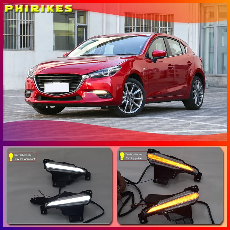 2pcs DRL for Mazda 3 axela 2017 2018 12V LED car DRL Driving daytime running lights fog lamp with turn Signal style Relay
2pcs DRL for Mazda 3 axela 2017 2018 12V LED car DRL Driving daytime running lights fog lamp with turn Signal style Relay