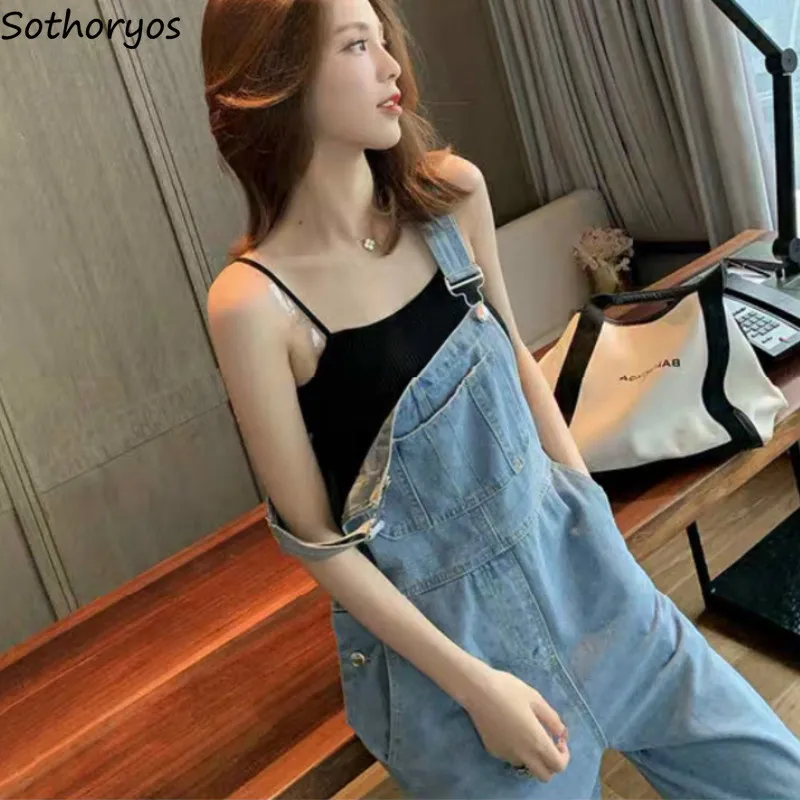 Jumpsuits Women Casual Loose Denim Blue Bodysuits Long Length Female Pocket Trousers Korean Stylish Fashion Chic Streetwear New
Jumpsuits Women Casual Loose Denim Blue Bodysuits Long Length Female Pocket Trousers Korean Stylish Fashion Chic Streetwear New
