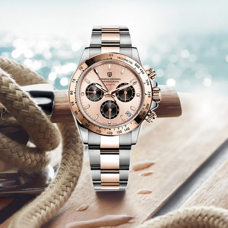 2024 Rose Gold PAGANI DESIGN Luxury Mens watches Top Brand Quartz Watch Men Chronograph Business wristwatch men Automatic Clock
2024 Rose Gold PAGANI DESIGN Luxury Mens watches Top Brand Quartz Watch Men Chronograph Business wristwatch men Automatic Clock