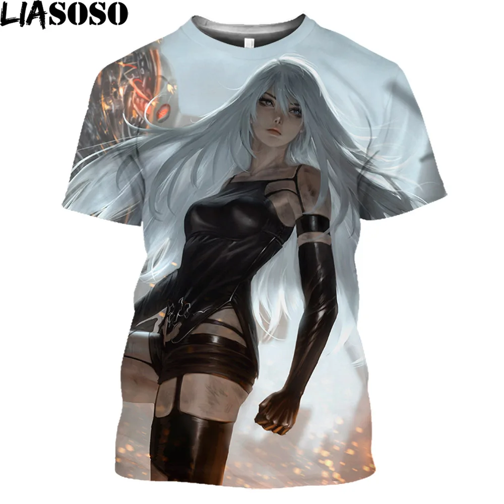 Новые модные крутые футболки liaseo Nier Automata для мужчин и женщин, Повседневная стильная футболка с 3D принтом, уличные топы, мужская и женская одежда
Новые модные крутые футболки liaseo Nier Automata для мужчин и женщин, Повседневная стильная футболка с 3D принтом, уличные топы, мужская и женская одежда