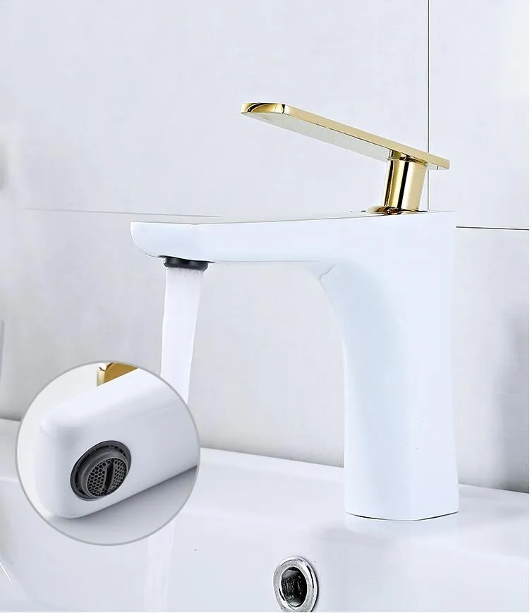 Basin Faucets Modern white gold Bathroom Faucet Waterfall faucets Single Hole Cold and Hot Water Tap Basin Faucet Mixer Taps
Basin Faucets Modern white gold Bathroom Faucet Waterfall faucets Single Hole Cold and Hot Water Tap Basin Faucet Mixer Taps