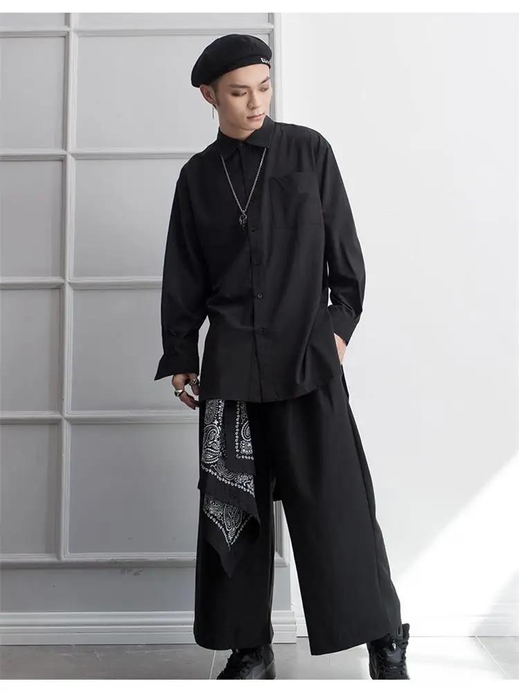 Men's casual shirt Korean fashion handsome casual long sleeve casual style before short after long design shirt
Men's casual shirt Korean fashion handsome casual long sleeve casual style before short after long design shirt