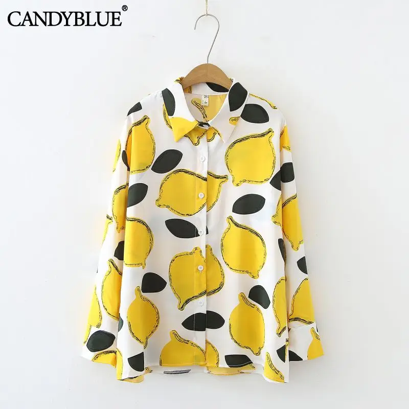 Bohemian holiday style shirt female 2022 spring and summer new Korean version of lemon print single-breasted retro chiffon shirt
Bohemian holiday style shirt female 2022 spring and summer new Korean version of lemon print single-breasted retro chiffon shirt