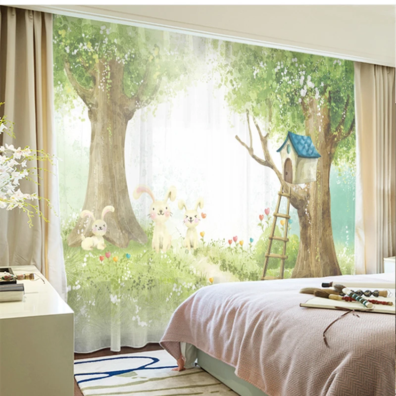 Custom Chiffon Curtain Window Drape for Nursery Kids Children Living Room Hare Rabbit Tree House
Custom Chiffon Curtain Window Drape for Nursery Kids Children Living Room Hare Rabbit Tree House