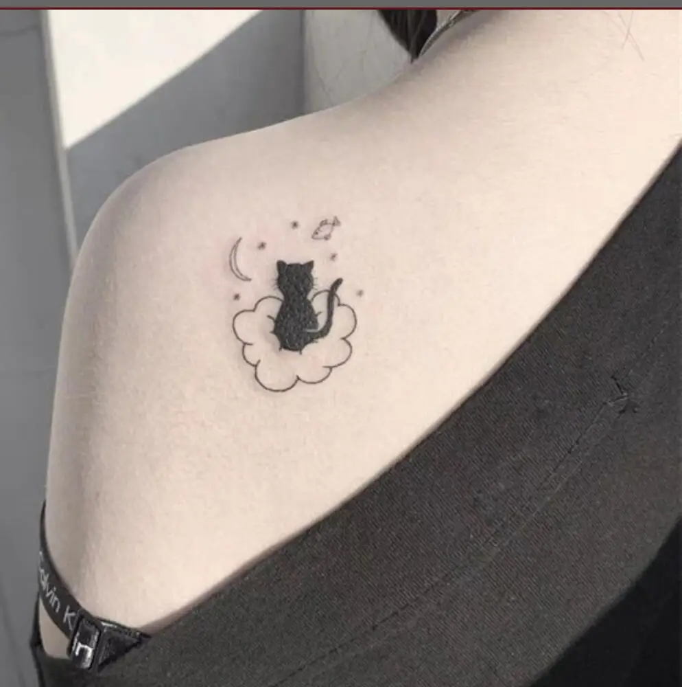 Black Cat Waterproof Temporary Tattoo Stickers Kids Women Men Body art Black Kitty Fake Tatoos Shoulder Arm Waist Decal T1965
Black Cat Waterproof Temporary Tattoo Stickers Kids Women Men Body art Black Kitty Fake Tatoos Shoulder Arm Waist Decal T1965