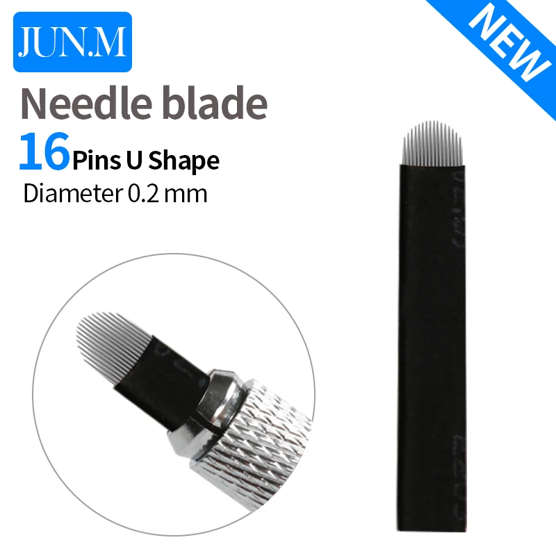 100PCS 16 Pin U shape Needle Diameter 0.25mm Permanent Eyebrow Makeup Needle Blades 3D Manual Embroidery C0
100PCS 16 Pin U shape Needle Diameter 0.25mm Permanent Eyebrow Makeup Needle Blades 3D Manual Embroidery C0