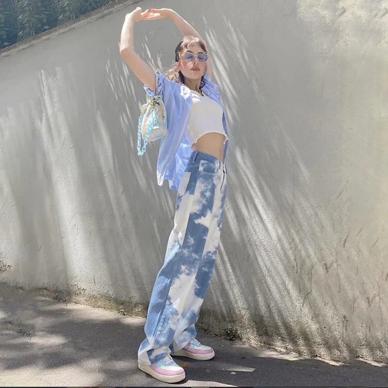 European and American style 2021 spring and autumn women's wear high waist show thin contrast loose pants casual versatile jeans
European and American style 2021 spring and autumn women's wear high waist show thin contrast loose pants casual versatile jeans
