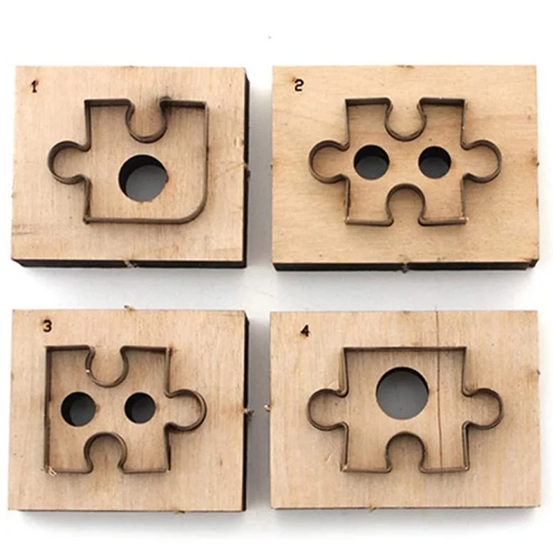 4Pcs Puzzle Wooden Die Cutting Leather Mold Jigsaw Puzzle Cutting Mold For Scrapbook Embossing Jewelry Leather Cutter DIY Crafts
4Pcs Puzzle Wooden Die Cutting Leather Mold Jigsaw Puzzle Cutting Mold For Scrapbook Embossing Jewelry Leather Cutter DIY Crafts