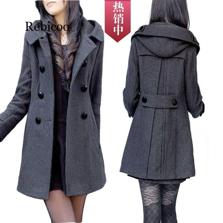 Woolen Jacket Women's Autumn And Winter New Style Double Breasted Overcoat Korean-style Mid-length Slim Fit Hooded
Woolen Jacket Women's Autumn And Winter New Style Double Breasted Overcoat Korean-style Mid-length Slim Fit Hooded