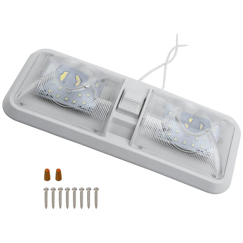 5 Pack High-Quality RV LED 12V Ceiling Fixtupe Double Dome Dome Light For Car/RV/Trailer/Camper/Boat Natural White 4000-4500K
5 Pack High-Quality RV LED 12V Ceiling Fixtupe Double Dome Dome Light For Car/RV/Trailer/Camper/Boat Natural White 4000-4500K