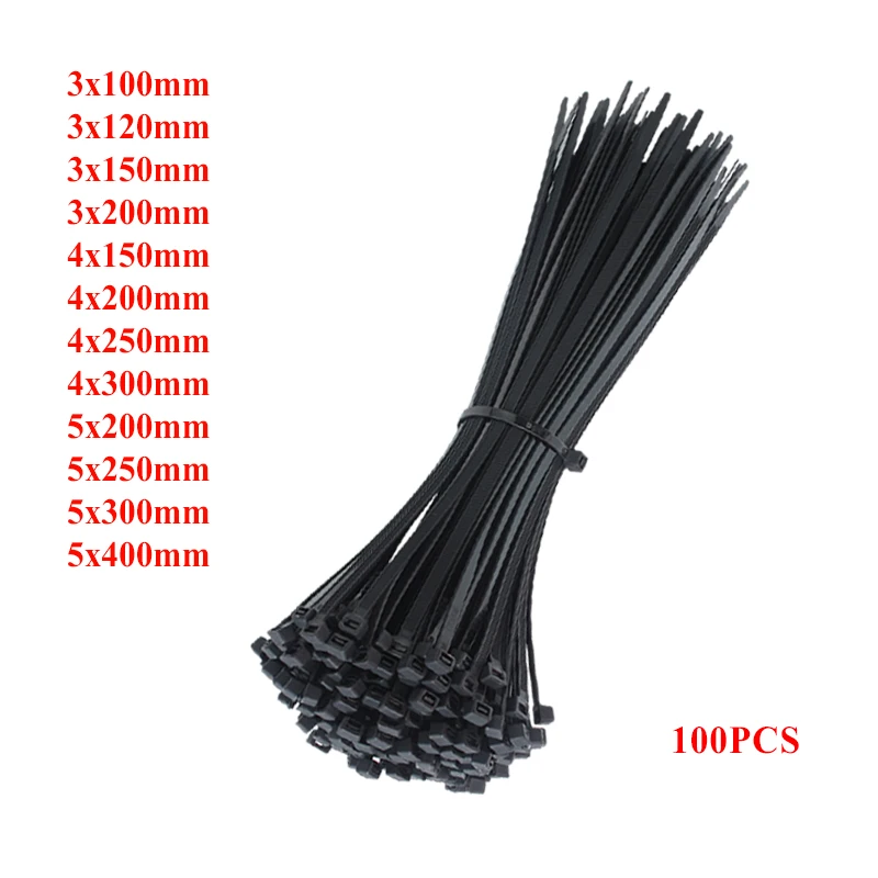 100Pieces Self-locking Plastic Nylon Cable Tie Black Cable Tie Fastening Ring Industrial Cable Tie Table Tie Set
100Pieces Self-locking Plastic Nylon Cable Tie Black Cable Tie Fastening Ring Industrial Cable Tie Table Tie Set