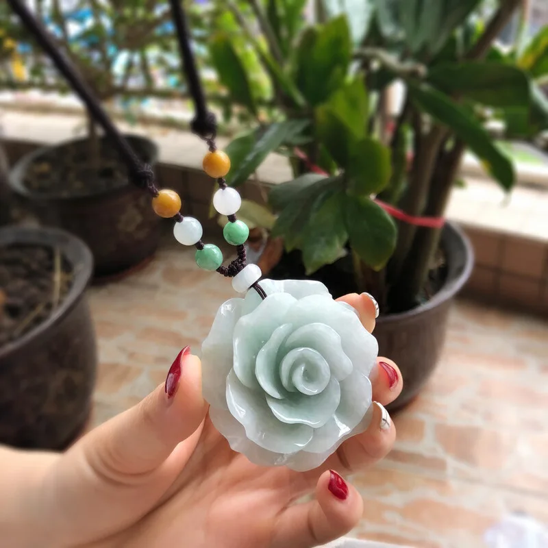 Certified Burma Jade Pendant Jadeite Rose Jewelry Jade Jewelry Women's Jade with Chain
Certified Burma Jade Pendant Jadeite Rose Jewelry Jade Jewelry Women's Jade with Chain