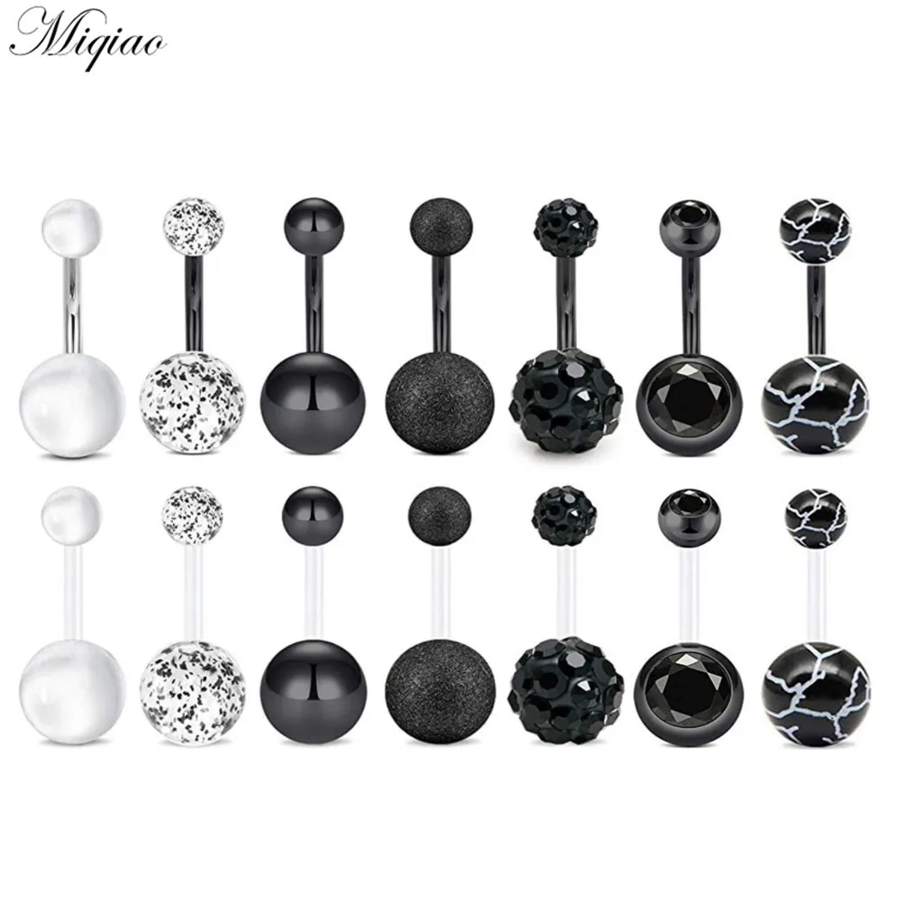 Miqiao 2pcs Hot-selling Hot-selling Black Transparent Glitter Navel Ring Body Exquisite Piercing Jewelry
Miqiao 2pcs Hot-selling Hot-selling Black Transparent Glitter Navel Ring Body Exquisite Piercing Jewelry