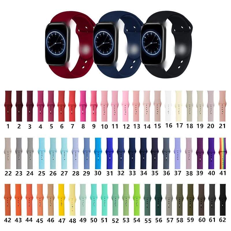 62 Kinds Of Color Silicone for Apple watch Strap Replaceable Bracelet Strap for Apple Watch bands 42mm Drop Shipping Use ePacket
62 Kinds Of Color Silicone for Apple watch Strap Replaceable Bracelet Strap for Apple Watch bands 42mm Drop Shipping Use ePacket