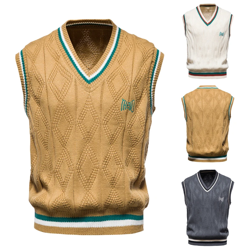2022 Autumn and winter new men's sweater vest casual fashion sweater vest warm vest
2022 Autumn and winter new men's sweater vest casual fashion sweater vest warm vest