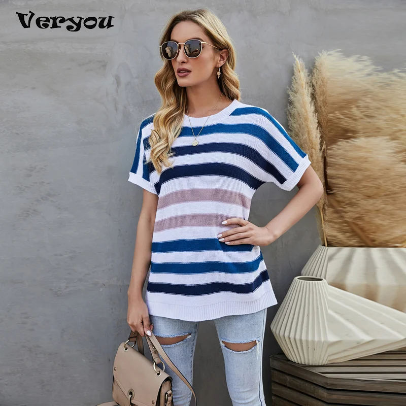 New Multi-color Striped T Shirt Women Clothing 2021 Summer Short Sleeve Tops Holiday Slim Female T-Shirt Casual T Shirt Women
New Multi-color Striped T Shirt Women Clothing 2021 Summer Short Sleeve Tops Holiday Slim Female T-Shirt Casual T Shirt Women