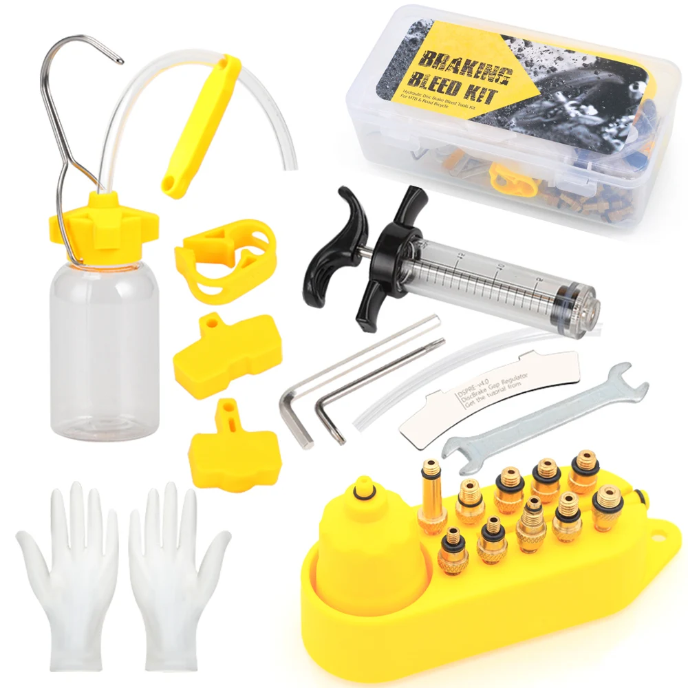 Universal Bicycle Hydraulic Brake Bleed Kit For Shimano Magura Tektro Sram Mula Hayes DOT Oil Mountain Bike Brake Repair Tools
Universal Bicycle Hydraulic Brake Bleed Kit For Shimano Magura Tektro Sram Mula Hayes DOT Oil Mountain Bike Brake Repair Tools