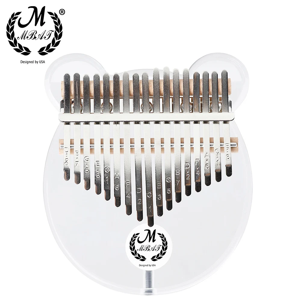 M MBAT 17 Key Acrylic Kalimba Thumb Piano Musical Instrument Gift Transparent Crystal Cartoon Bear Design Connectable Speakers
M MBAT 17 Key Acrylic Kalimba Thumb Piano Musical Instrument Gift Transparent Crystal Cartoon Bear Design Connectable Speakers