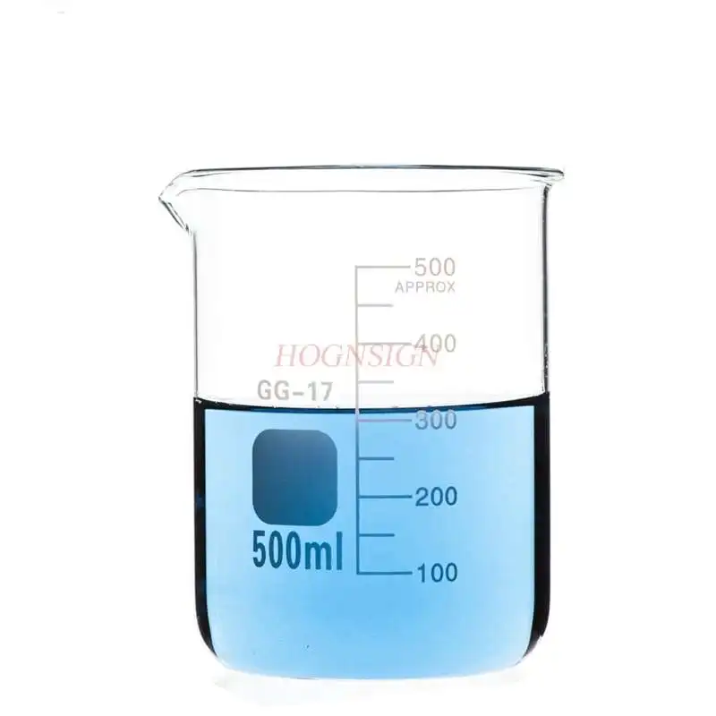 500ml glass graduated beaker with high borosilicate and high temperature resistance
500ml glass graduated beaker with high borosilicate and high temperature resistance