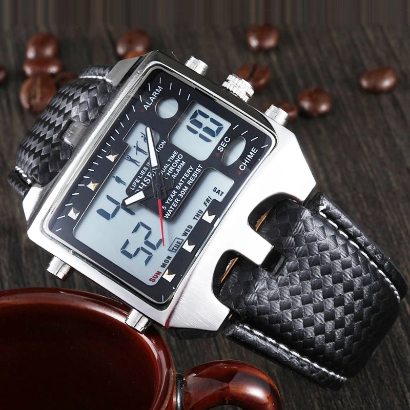 2021 OHSEN Watch Men Sports Watches Men Fashion Rectangular Dial Dual Display Quartz Wristwatches Wide Strap Relogio Masculino
2021 OHSEN Watch Men Sports Watches Men Fashion Rectangular Dial Dual Display Quartz Wristwatches Wide Strap Relogio Masculino
