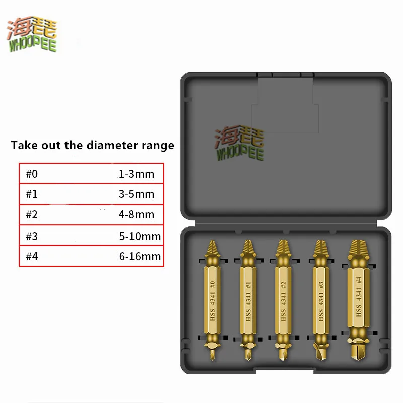 5pcs Damaged Screw Extractor Drill Bit Extractor Drill Set Broken Speed Out Bolt Extractor Bolt Stud Remover Tool
5pcs Damaged Screw Extractor Drill Bit Extractor Drill Set Broken Speed Out Bolt Extractor Bolt Stud Remover Tool