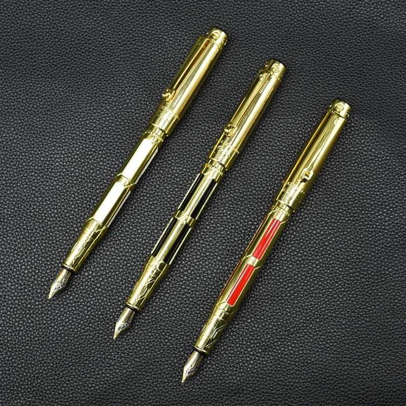 6Pcs Business Fountain Pen Metal Gold Pens 0.5mm standard Nib Ink Pens for Writing Gift Stationery School Office Supplies
6Pcs Business Fountain Pen Metal Gold Pens 0.5mm standard Nib Ink Pens for Writing Gift Stationery School Office Supplies