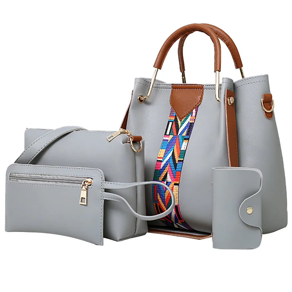 Handbags Fashion Bags for Women 2021 New Elegant 4Pcs Women Printing Retro Pattern Handbag Shoulder Bag+Card Package
Handbags Fashion Bags for Women 2021 New Elegant 4Pcs Women Printing Retro Pattern Handbag Shoulder Bag+Card Package