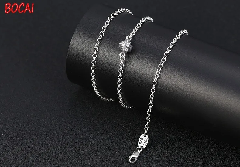 Real S925 Sterling Silver Korean Fashion Round Beads Cross Fine Chain Women's Retro Temperament 2.5mm Necklace
Real S925 Sterling Silver Korean Fashion Round Beads Cross Fine Chain Women's Retro Temperament 2.5mm Necklace
