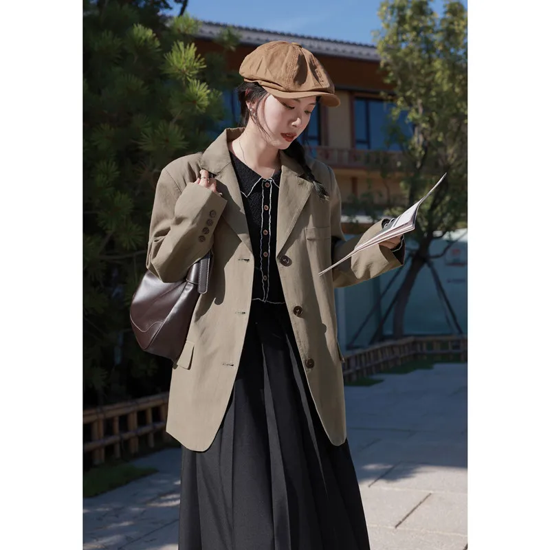 Slim Cotton Linen Blazer for Women Korean Style Casual Suit Coat Short Top Office Ladies Fashion Spring Autumn 2023
Slim Cotton Linen Blazer for Women Korean Style Casual Suit Coat Short Top Office Ladies Fashion Spring Autumn 2023