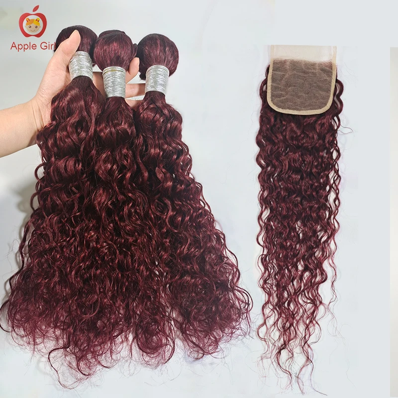 Loose Water Wave Bundles With Closure Natural Wave Transparent Lace Closure With Bundles 99J Dark Wine Brazilian Human Hair
Loose Water Wave Bundles With Closure Natural Wave Transparent Lace Closure With Bundles 99J Dark Wine Brazilian Human Hair