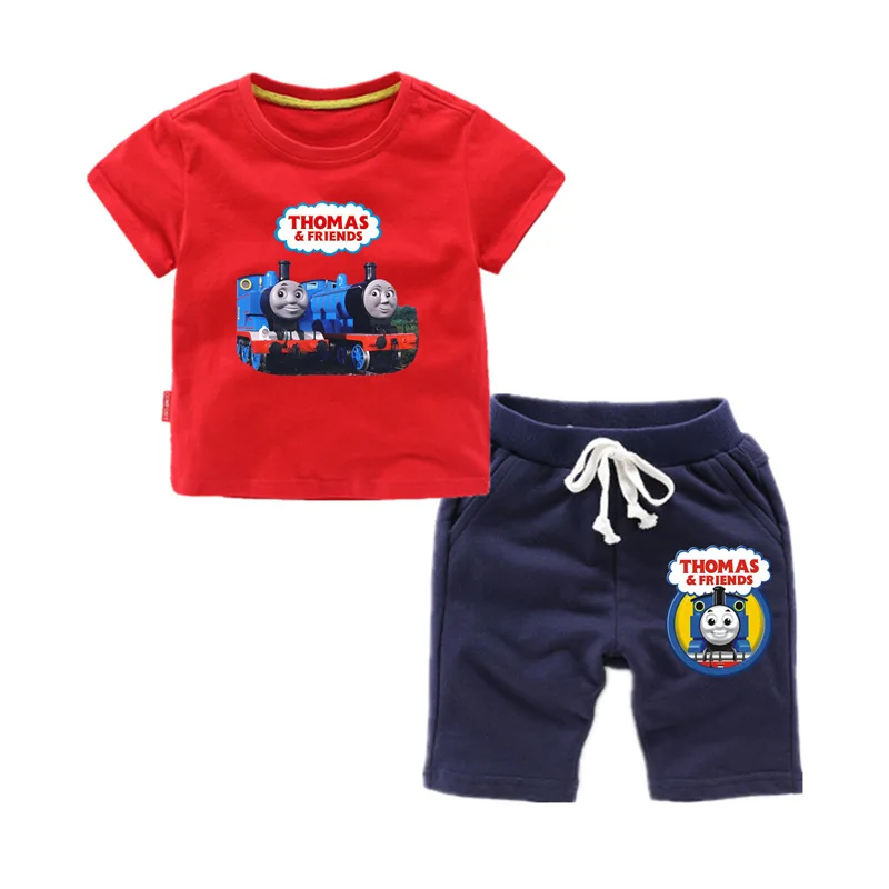 Thomas and friends fashion, breathable and comfortable cartoon print children's short-sleeved cotton T-shirt shorts set
Thomas and friends fashion, breathable and comfortable cartoon print children's short-sleeved cotton T-shirt shorts set