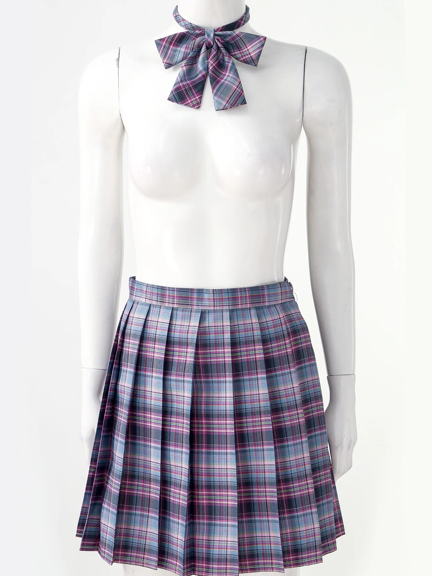 Fashion Plaid Pleated Skirt Women Spring Summer Schoolgirl Uniform Role Play Costume High Waist A-line Miniskirt with Bow Tie
Fashion Plaid Pleated Skirt Women Spring Summer Schoolgirl Uniform Role Play Costume High Waist A-line Miniskirt with Bow Tie