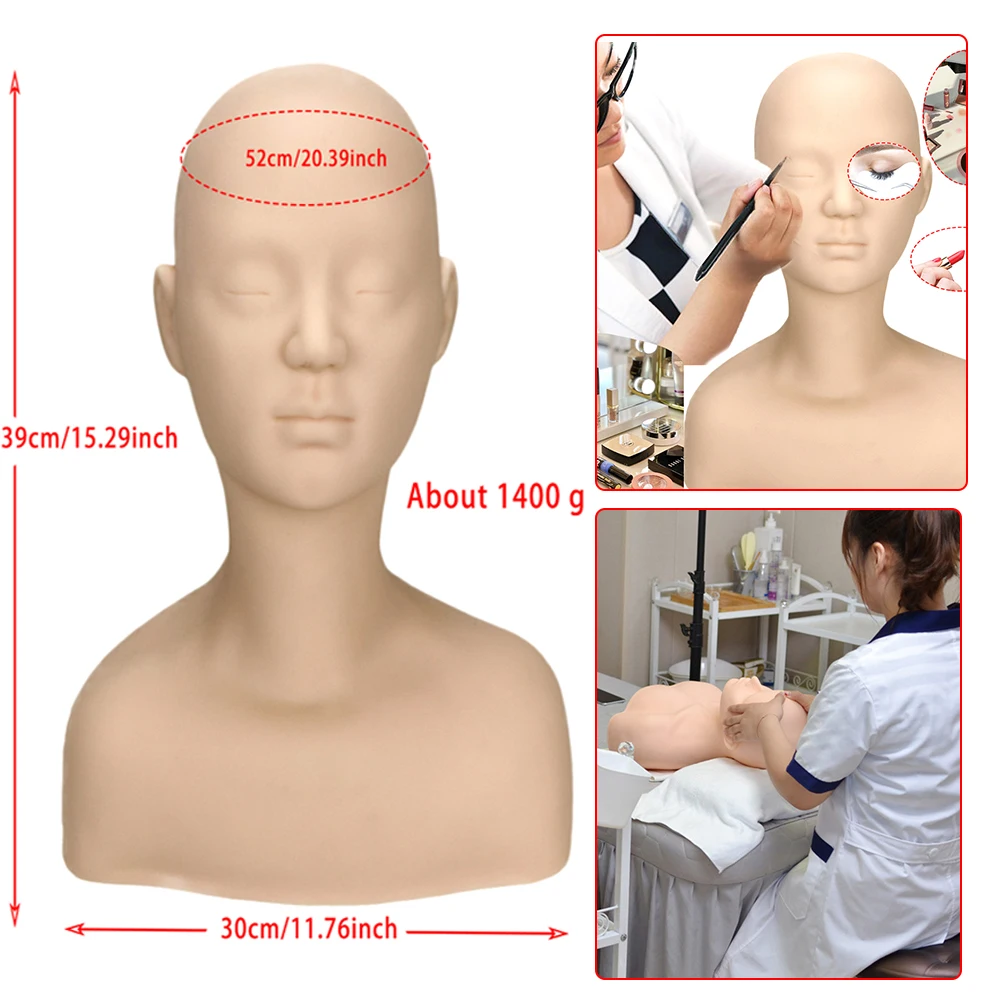 Half Body Soft Massage Model Cosmetology Make Up/Grafting Eyebrow Design Practice Training Mannequin Head Doll With Shoulder
Half Body Soft Massage Model Cosmetology Make Up/Grafting Eyebrow Design Practice Training Mannequin Head Doll With Shoulder