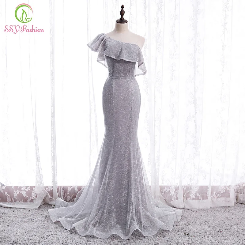 Custom Made Simple Mermaid Evening Dress Sexy Slim grey One Shoulder Sweep Train Long Prom Dresses Formal Gowns for Women
Custom Made Simple Mermaid Evening Dress Sexy Slim grey One Shoulder Sweep Train Long Prom Dresses Formal Gowns for Women