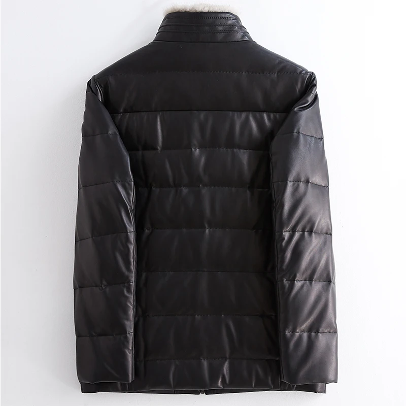 Winter Men's 100% Real Mink Fur Collar Sheepskin Men Duck Down Jacket Warm Genuine Leather Coat 00235
Winter Men's 100% Real Mink Fur Collar Sheepskin Men Duck Down Jacket Warm Genuine Leather Coat 00235