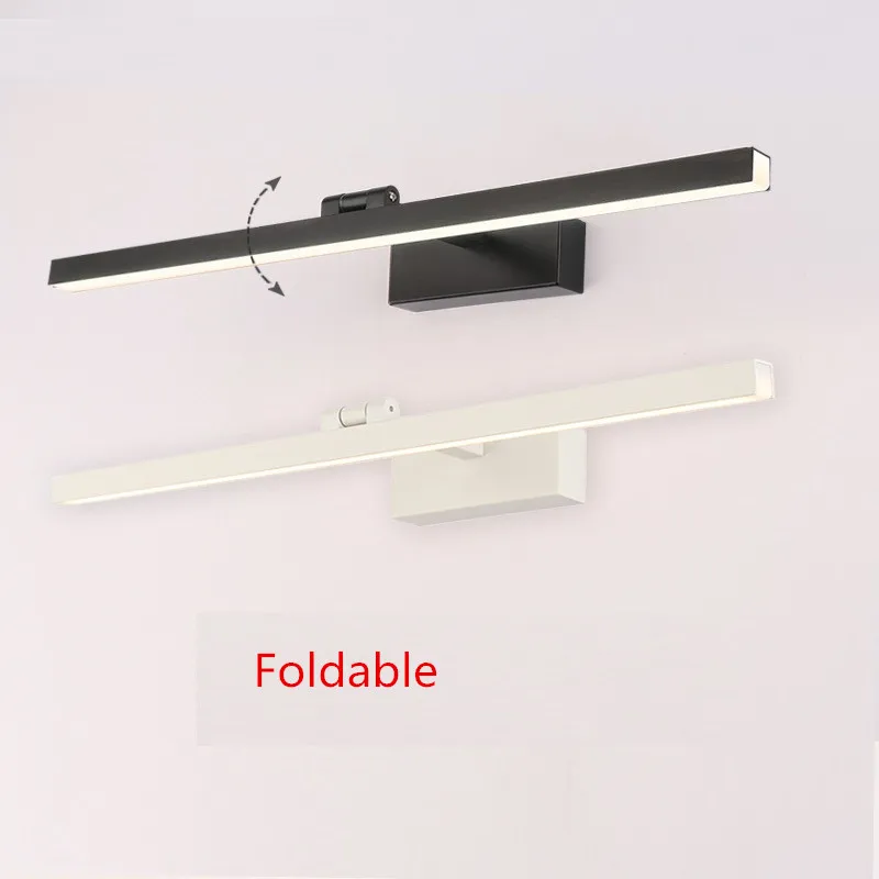 Modern LED mirror headlights Black paint Nordic AC85-265V Foldable mirrored lamp Anti-fog mirror cabinet light Bathroom toilet
Modern LED mirror headlights Black paint Nordic AC85-265V Foldable mirrored lamp Anti-fog mirror cabinet light Bathroom toilet