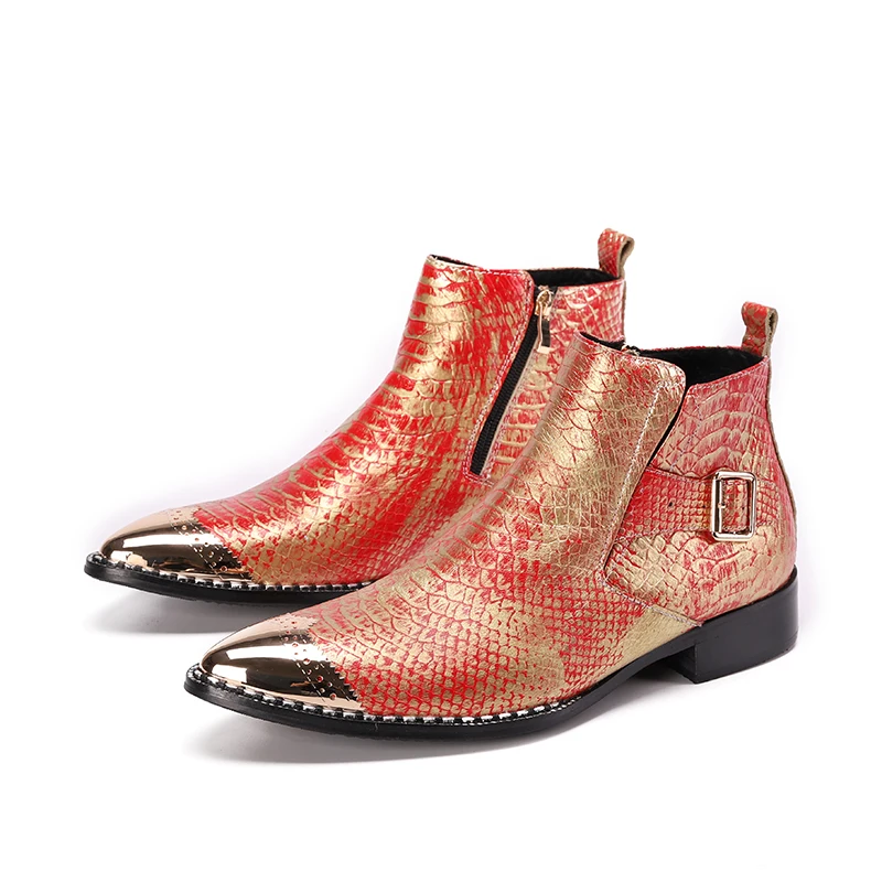 Handmade men boots genuine leather snake skin Pointed Toe fashion classic business office formal ankle boots men shoes male
Handmade men boots genuine leather snake skin Pointed Toe fashion classic business office formal ankle boots men shoes male