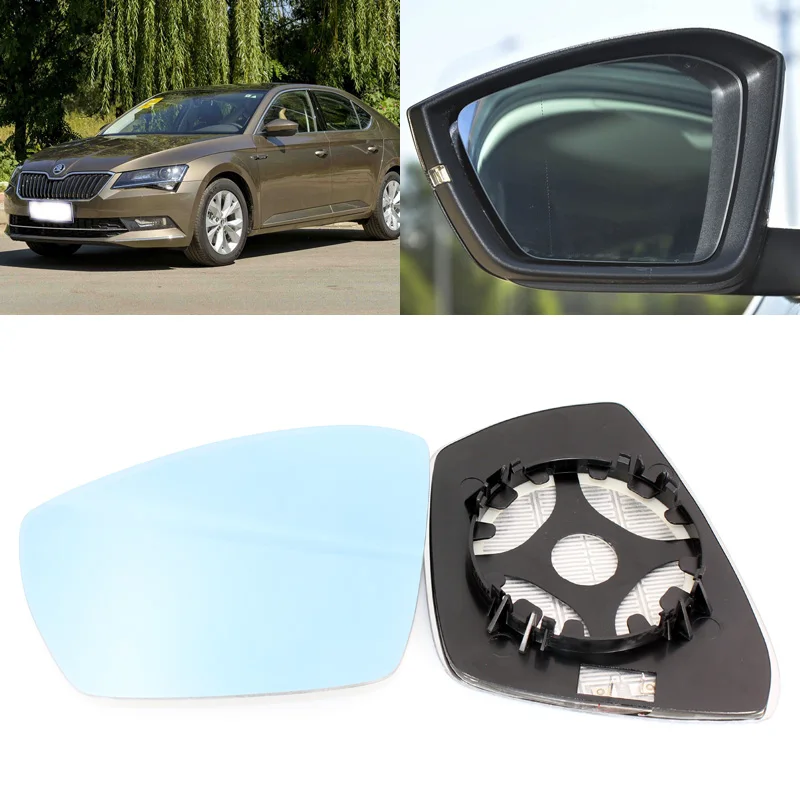 For SKODA SUPERB Car Side View Door Wide-angle Rearview Mirror Blue Glass With Base Heated 2pcs
For SKODA SUPERB Car Side View Door Wide-angle Rearview Mirror Blue Glass With Base Heated 2pcs